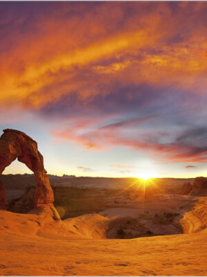 arco naturale al tramonto