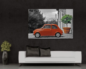 Quadro vintage auto "MITO ROSSO" - Stampa su tela