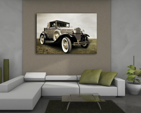 Quadro vintage "ELEGANTE AUTO D'EPOCA" - Stampa su tela
