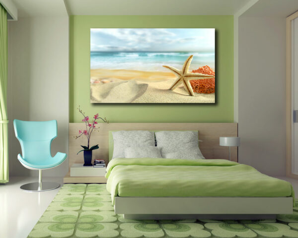 Quadro moderno natura "STELLA MARINA E CORALLO" - Stampa su tela