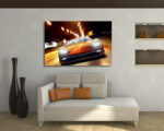 Quadro moderno motori "FIAMMANTE AUTO IN CORSA"