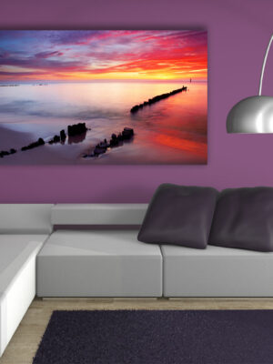 Quadro moderno natura "MARE AL TRAMONTO" - Stampa su tela