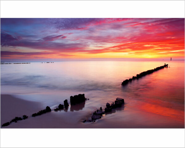 Quadro moderno natura "MARE AL TRAMONTO" - Stampa su tela