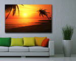 Quadro moderno mare "TRAMONTO SULLE PALME" - Stampa su tela