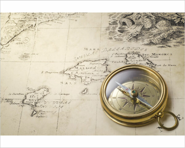 Quadro vintage "CARTINA ANTICA" - Stampa su tela