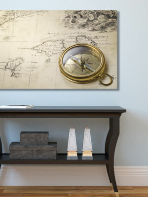 Quadro vintage "CARTINA ANTICA" - Stampa su tela