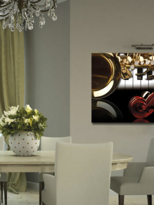 Quadro vintage musica "STRUMENTI MUSICALI" - Stampa su tela