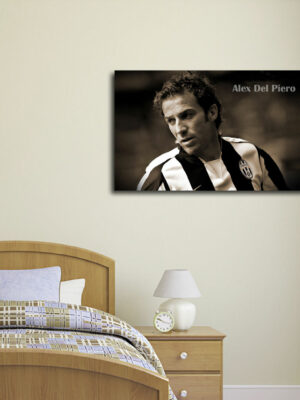 Quadro moderno calcio "ALEX DEL PIERO IL CAPITANO" - Stampa su tela