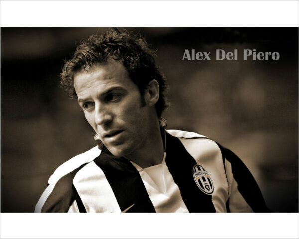 Quadro moderno calcio "ALEX DEL PIERO IL CAPITANO" - Stampa su tela
