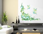Adesivo da parete farfalle "TRA DECORI FLOREALI"
