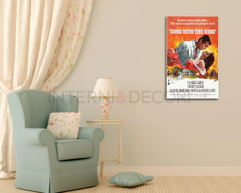 Quadro moderno cinema "VIA COL VENTO CULT MOVIE" - Stampa su tela