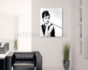 Quadro moderno Audrey Hepburn "COLAZIONE DA TIFFANY"- Stampa su tela