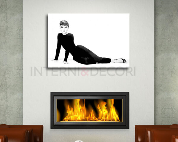 Quadro moderno Audrey Hepburn "ICONA DI STILE" - Stampa su tela