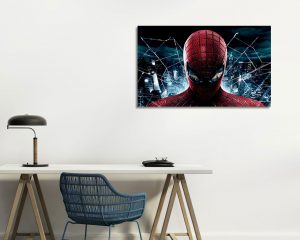 stampa su tela-spiderman sulla città