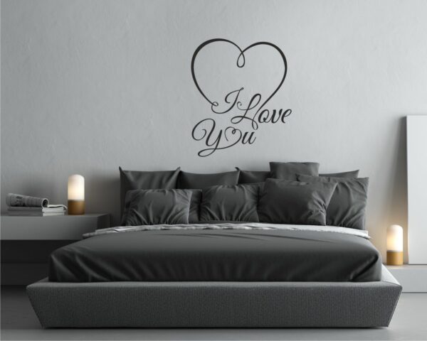 Adesivo da parete amore "I LOVE YOU" - Adesivo murale