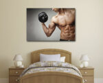 Quadro moderno sport "GIOVANE SPORTIVO IN ESERCIZIO" - Stampa su tela