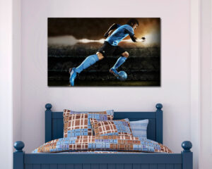 Quadro moderno calcio "LIONEL MESSI CAMPIONE" - Stampa su tela