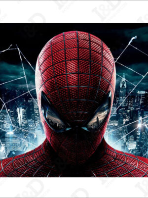 spiderman sulla città-stampa su tela