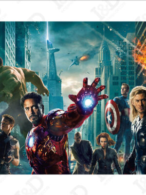 The avengers-stampa su tela