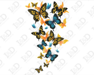 Volo di farfalle-adesivo murale