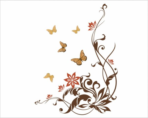 Adesivo da parete "DECORI CON FARFALLE"