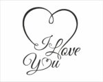 Adesivo da parete amore "I LOVE YOU" - Adesivo murale