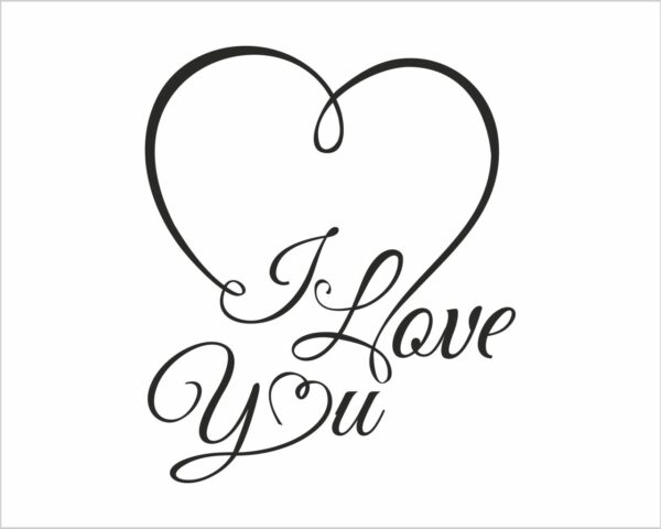 Adesivo da parete amore "I LOVE YOU" - Adesivo murale