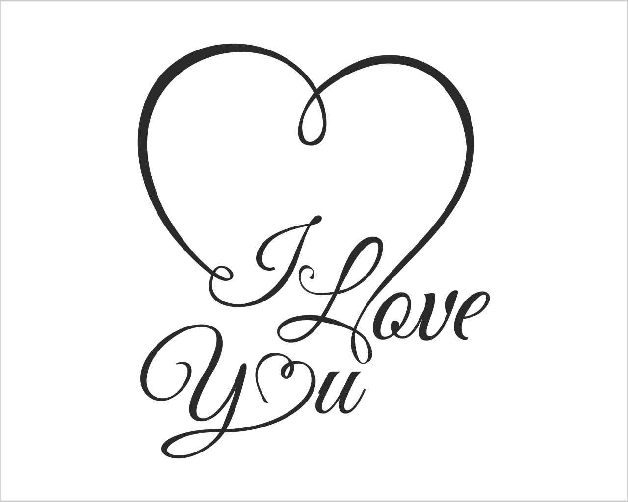 Adesivo da parete amore "I LOVE YOU" - Adesivo murale