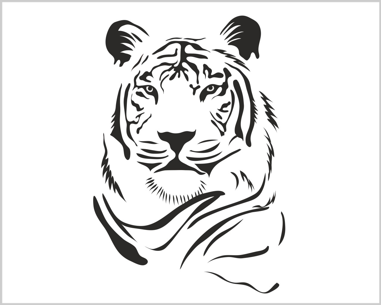 Adesivo da parete animali "UNA TIGRE POSSENTE"