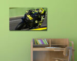 Quadro moderno moto "VALENTINO ROSSI IN CORSA" - Stampa su tela