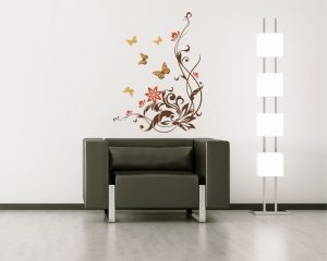 adesivo murale-farfalle con decori