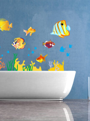 Adesivo da parete pesci "FONDALE MARINO"