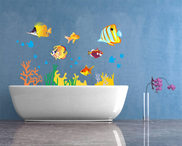 Adesivo da parete pesci "FONDALE MARINO"