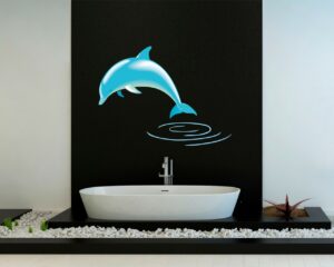 Adesivo da parete pesci "TUFFO DI UN DELFINO"