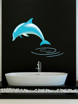 Adesivo da parete pesci "TUFFO DI UN DELFINO"