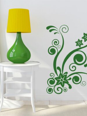 Adesivo da parete decori "DELICATE ONDE FLOREALI"