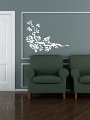 Adesivo da parete fiori "ROVO DI ROSE CON LE SPINE"