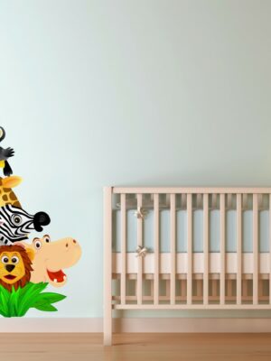 Adesivo da parete bambini "SIMPATICI ANIMALI" - Adesivo murale
