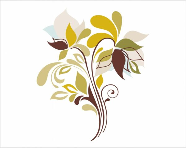 Adesivo da parete natura "FLOREALE D'AUTUNNO"