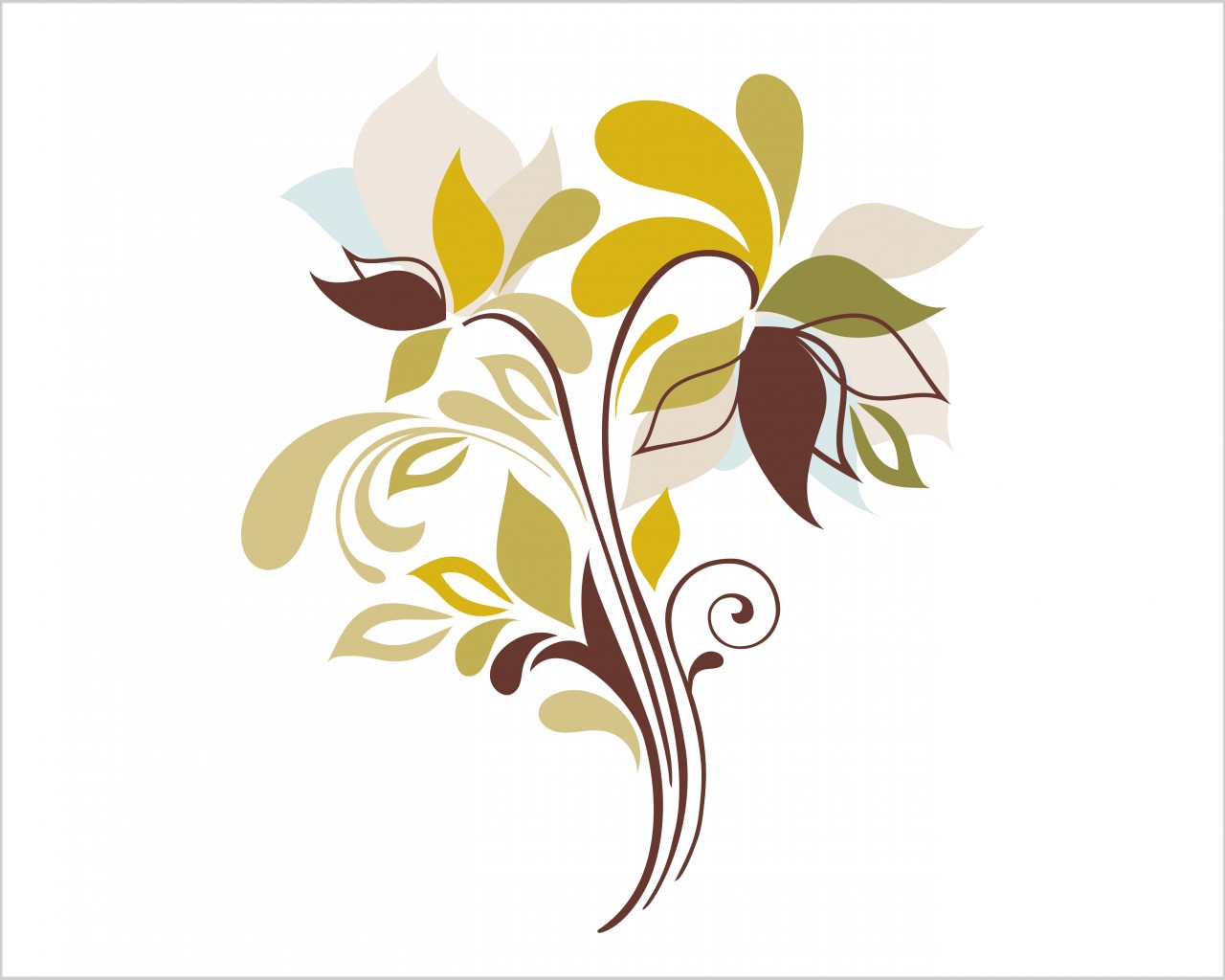 Adesivo da parete natura "FLOREALE D'AUTUNNO"