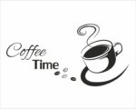 Adesivo da parete caffè "E ADESSO COFFEE TIME"