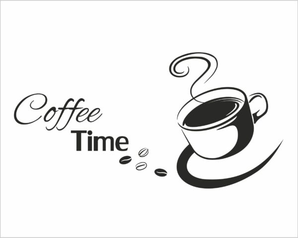 Adesivo da parete caffè "E ADESSO COFFEE TIME"
