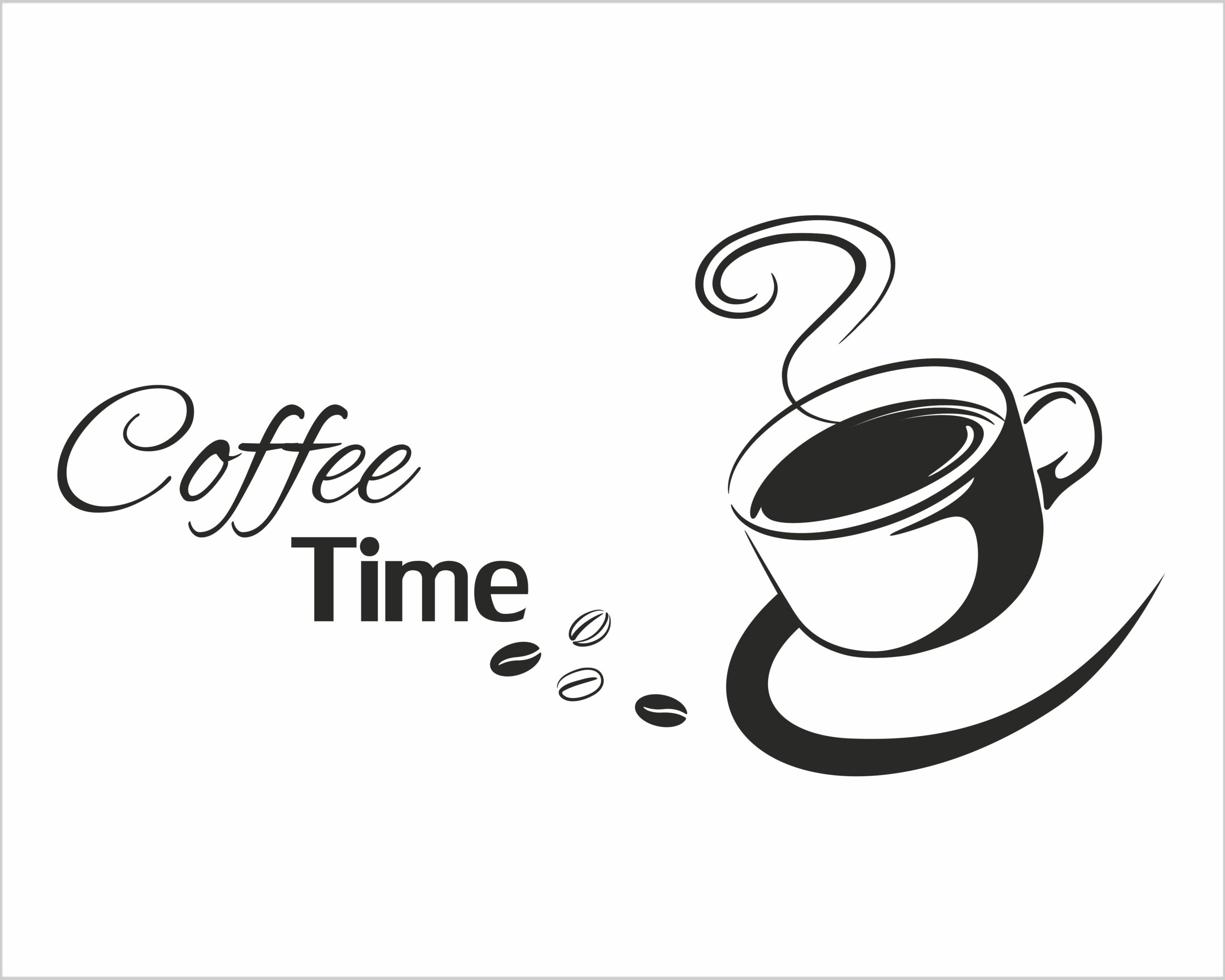 Adesivo da parete caffè "E ADESSO COFFEE TIME"