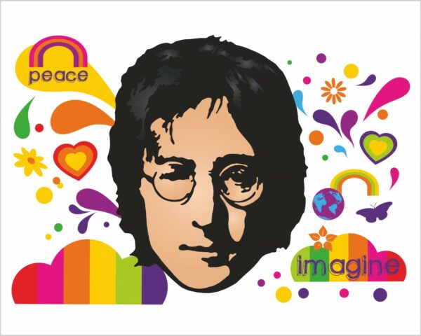 Adesivo da parete musica "JOHN LENNON"