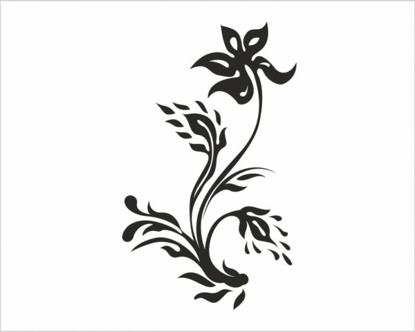 Adesivo da parete decoro "ARMONIOSO MOTIVO FLOREALE"