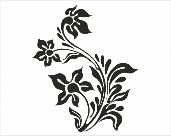 Adesivo da parete decori "RAFFINATO MOTIVO FLOREALE"