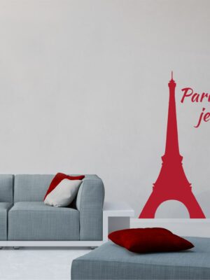 Adesivo da parete città "PARIS JE T'AIME"