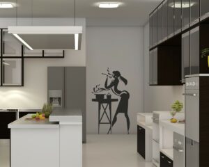 Adesivo da parete cucina "UNA CUOCA PERFETTA"