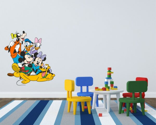 Adesivo da parete bambini "TOPOLINO I SUOI AMICI" - Adesivo murale
