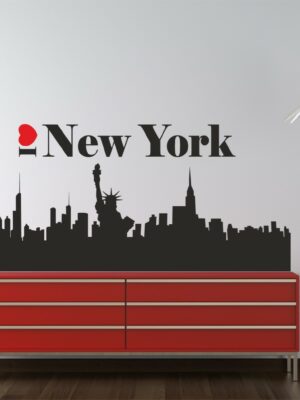 Adesivo da parete città "I LOVE NEW YORK CITY"